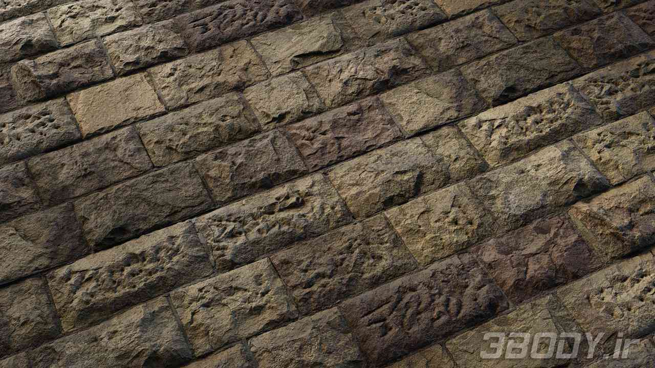 متریال دیوار سنگی stone wall عکس 1